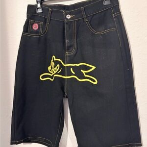 Black Graphic Men Shorts